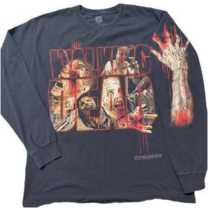 2014 AMC The Walking Dead Large Zombies Long Sleeve Shirt Size L Rare Official